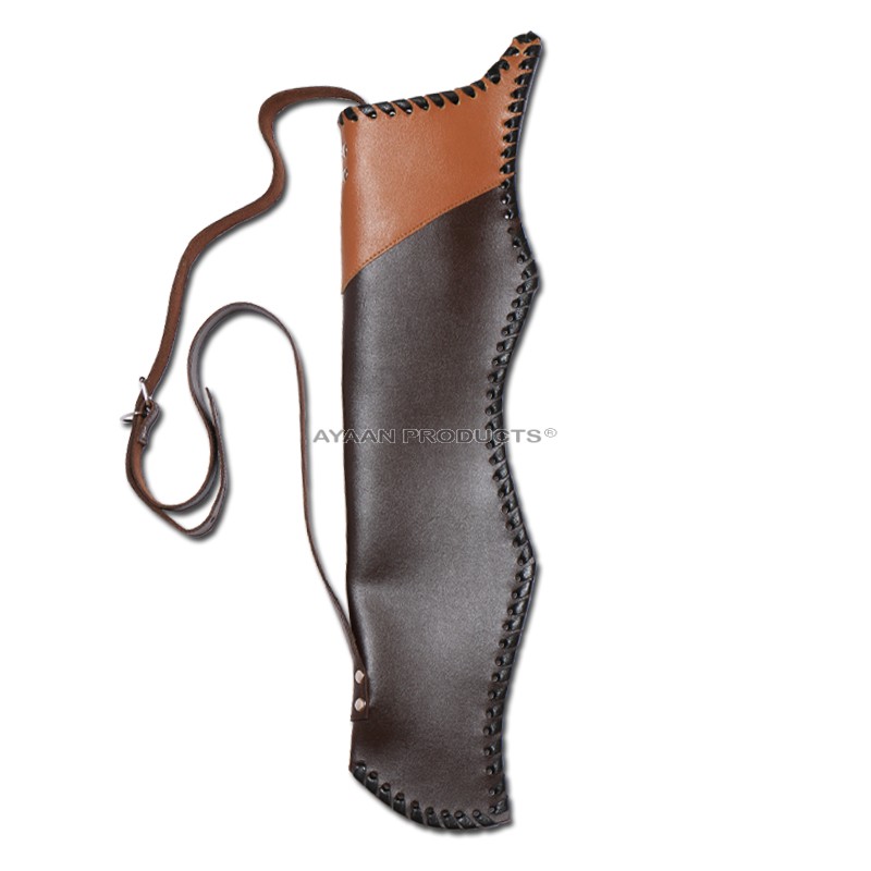 Chocolate Color Leather Back Quiver 