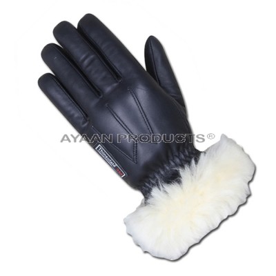 Sheepskin Fur Leather Gloves