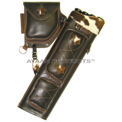 Archery Brown Leather Side Quivers