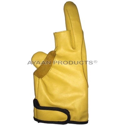 2 Finger Leather Archery Gloves